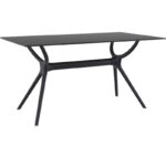 Αγόρασε AIR ΤΡΑΠΕΖΙ 140Χ80Χ74εκ. BLACK LAMINATE 12mm σε μοναδική τιμή στο clickforshop.gr