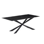 Αγόρασε Τραπέζι Cozline Inart μαύρο μαρμάρου sintered stone-πόδι μαύρο μέταλλο 180x90x76εκ σε μοναδική τιμή στο agoraepiplou.gr