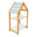 Αγόρασε Ραφιέρα Montessori Zoilen pakoworld φυσικό-λευκό-μπλε mdf 50x30x80εκ σε μοναδική τιμή στο agoraepiplou.gr