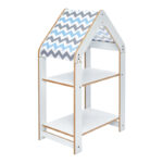 Αγόρασε Ραφιέρα Montessori Zoilen pakoworld λευκό-μπλε mdf 50x30x80εκ σε μοναδική τιμή στο agoraepiplou.gr