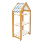 Αγόρασε Ραφιέρα Montessori Zoilen I pakoworld λευκό-φυσικό-μπλε mdf 50x30x100εκ σε μοναδική τιμή στο agoraepiplou.gr