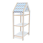 Αγόρασε Ραφιέρα Montessori Zoilen I pakoworld λευκό-μπλε mdf 50x30x100εκ σε μοναδική τιμή στο agoraepiplou.gr