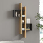 Αγόρασε Ραφιέρα τοίχου Garel pakoworld σε oak-ανθρακί απόχρωση 53
