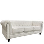 Αγόρασε Καναπές Τριθέσιος ArteLibre AVERY Λευκό PU 208x90x73cm σε μοναδική τιμή στο agoraepiplou.gr