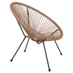 Αγόρασε Πολυθρόνα Κήπου ArteLibre APRONIUS Φυσικό/Μαύρο Rattan/Μέταλλο 71x73x77cm σε μοναδική τιμή στο agoraepiplou.gr