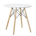 Αγόρασε Τραπέζι ArteLibre RAPTOR Λευκό MDF/Ξύλο Φ80x74cm σε μοναδική τιμή στο agoraepiplou.gr