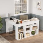 Αγόρασε Γραφείο ArteLibre FELTHAM Λευκό Μοριοσανίδα 115x120x72cm σε μοναδική τιμή στο agoraepiplou.gr