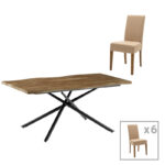 Αγόρασε Τραπεζαρία Ditta-Jonal pakoworld μόκα- καρυδί 180x90x76εκ σε μοναδική τιμή στο agoraepiplou.gr
