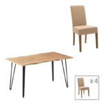 Αγόρασε Τραπεζαρία Ditta-Izzac pakoworld μόκα- sonoma140x80x76εκ σε μοναδική τιμή στο agoraepiplou.gr