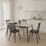 Αγόρασε Τραπεζαρία Aurora I-Gustas pakoworld σετ 5τεμ sintered stone-μαύρο 120x60x75εκ σε μοναδική τιμή στο agoraepiplou.gr