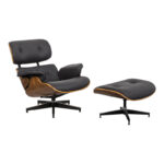 Αγόρασε Πολυθρόνα-υποπόδιο relax Jenna pakoworld μαύρο pu- plywood καρυδί-βάση χρωμίου 82x92x82εκ σε μοναδική τιμή στο agoraepiplou.gr