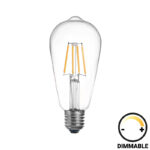 Αγόρασε Λαμπτήρας LED ST64 Bulb pakoworld dimmable 8W E27 clear σε μοναδική τιμή στο agoraepiplou.gr