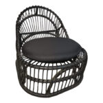 Αγόρασε Πολυθρόνα Tromso paakoworld pe rattan σε μαύρη απόχρωση με μαύρο μαξιλάρι 80x85x98εκ σε μοναδική τιμή στο agoraepiplou.gr