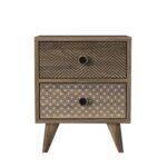 Αγόρασε Κομοδίνο ArteLibre KALYMNOS Καρυδί Με Σχέδιο 40x30x48cm σε μοναδική τιμή στο agoraepiplou.gr