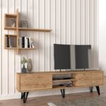 Αγόρασε το Σύνθεση τηλεόρασης Salerno Megapap χρώμα sapphire oak 180x35x51εκ. σε μοναδική τιμή στο agoraepiplou.gr